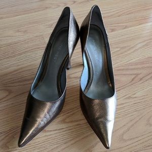 Copper Gold Leather Heels